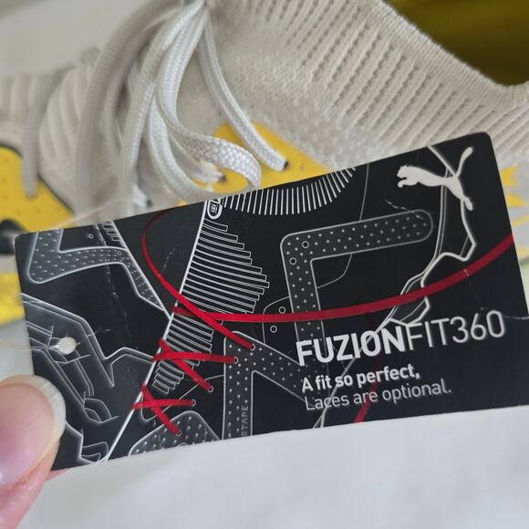 *NEW Puma Future Match MG Yellow White Mens US10 Fusionfit 360 Soccer Cleats - Picture 9 of 9